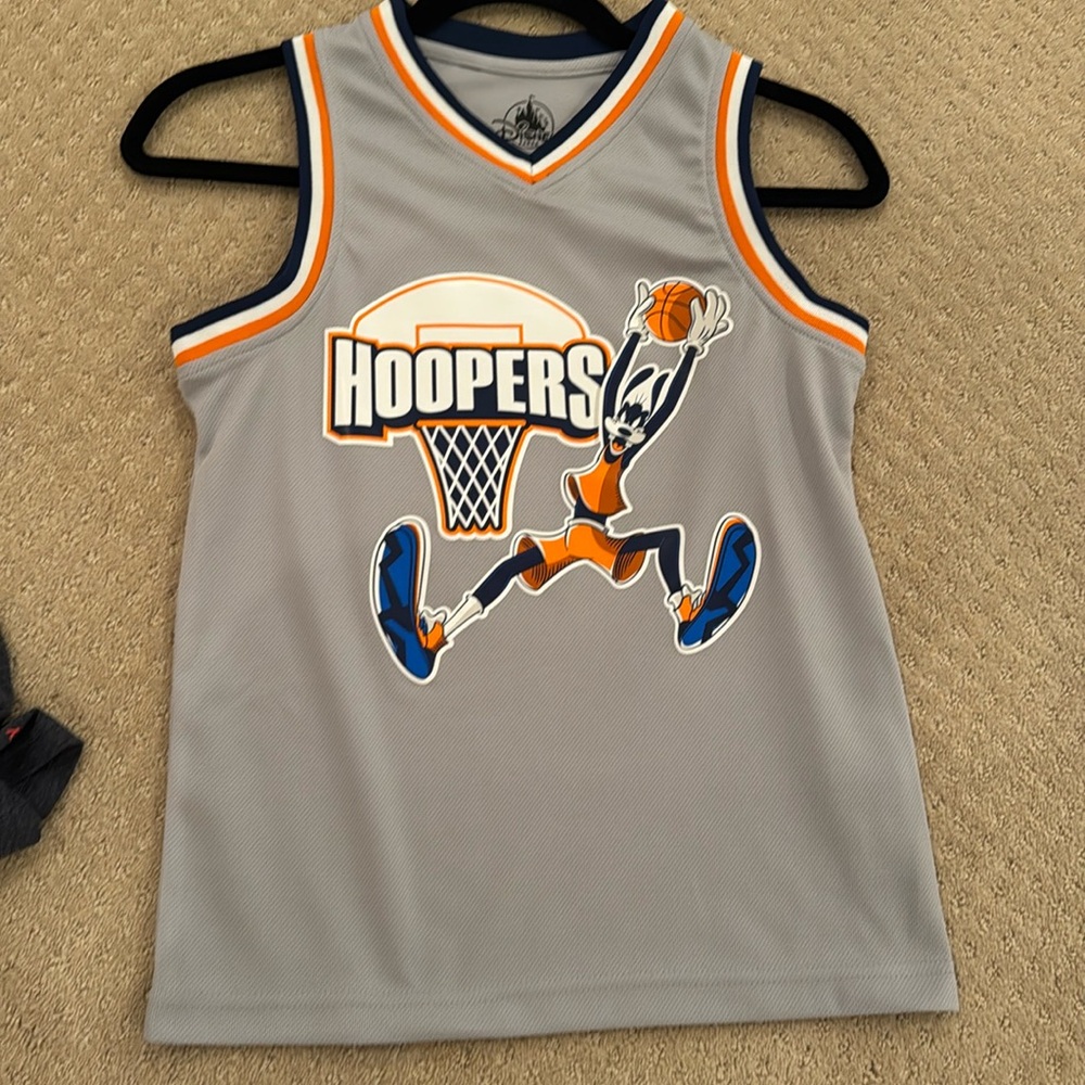 Disney youth grey basketball jersey
